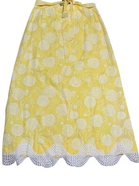 Vintage The Lilly Maxi Skirt Lilly Pulitzer Yellow White Floral 1960s Rare